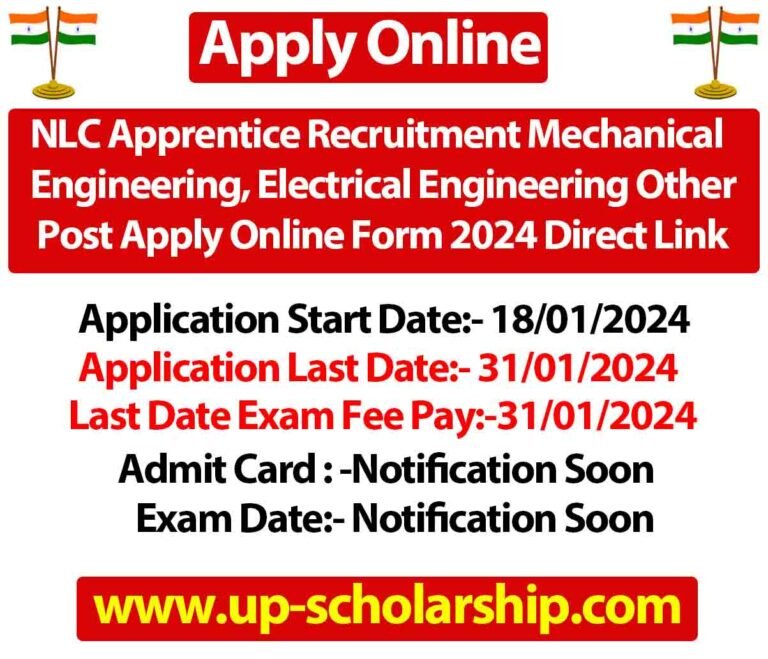 NLC Apprentice Recruitment Mechanical Engineering, Electrical Engineering Other Post Apply Online Form 2024 Direct Link