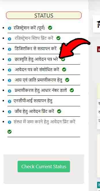 UP Scholarship form