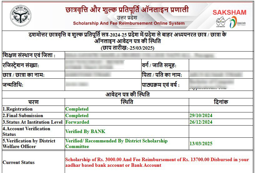 यूपी स्कॉलरशिप लेटेस्ट न्यूज़ 2025